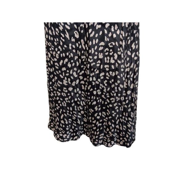 Dress Forum Black White Animal Print Slip Mini Dress Satin Cowl Neck Adjustable - Picture 3 of 11